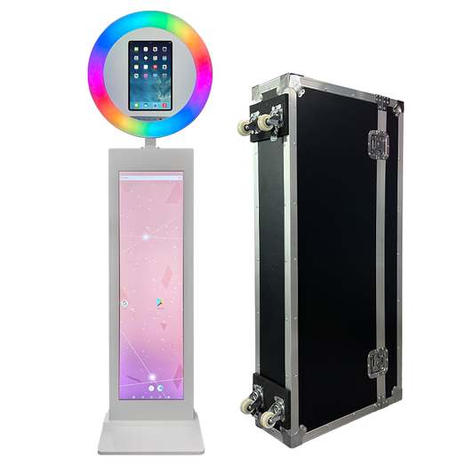 Eucens LCD Screen Selfie Machine Selfie ipad Photo Booth with Portable Flight Case