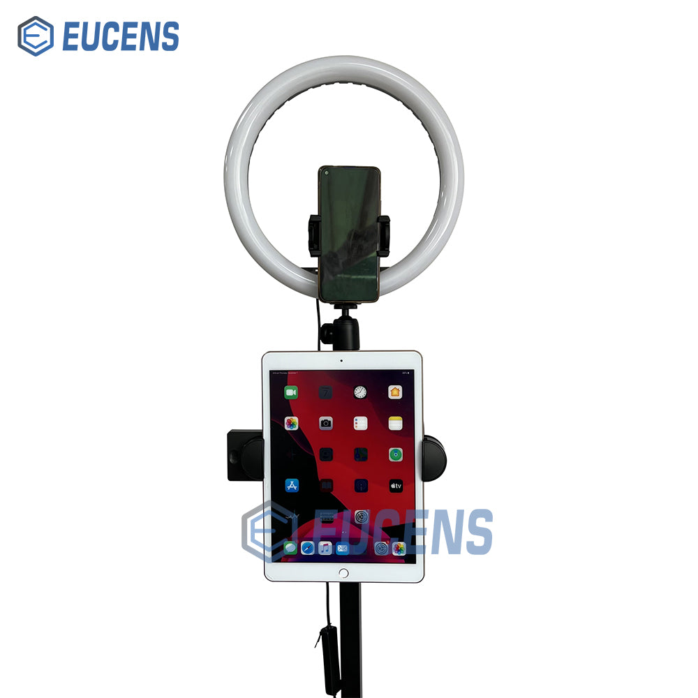 Eucens Infinity 360 Photo Booth 39"(100cm) Stylish glass design 360 video booth with flight case for 3-4 people