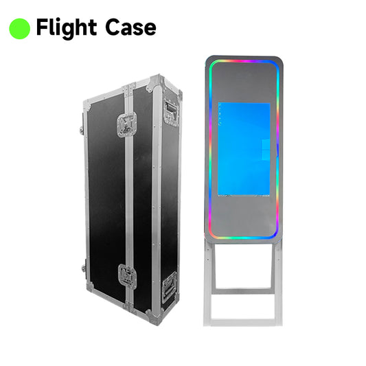 Eucens 40″Touch Screen Magic Mirror Photo Booth LED Frame selfie photobooth with Flight Case