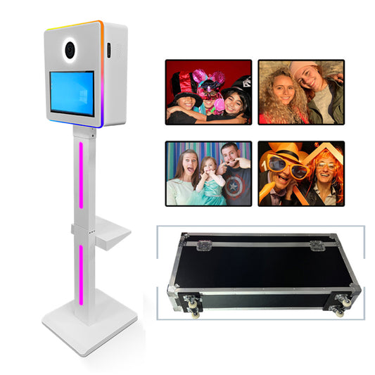 Eucens DSLR Photo Booth 15.6 Inch Touch Screen Photo Booth Selfie Machine come with flight case