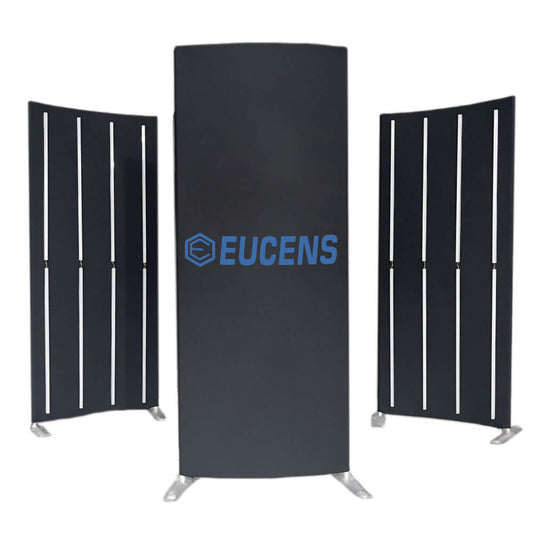 Eucens 360 Photo Booth Enclosure 3-Piece Panel LED Light Portable Background Wall